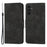 For Samsung Galaxy A24 4G (162.1 x 77.6 x 8.3mm) Solid Color Protective Flip Phone Case Wallet Stand Leather Cell Phone Cover - Black - 1