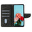 For Samsung Galaxy A24 4G (162.1 x 77.6 x 8.3mm) Solid Color Protective Flip Phone Case Wallet Stand Leather Cell Phone Cover - Black - 2
