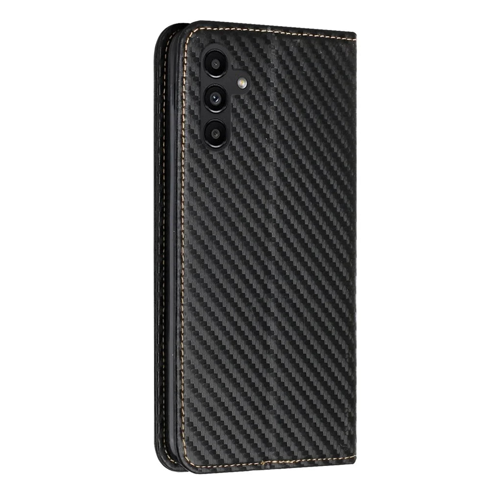 For Samsung Galaxy A24 4G (162.1 x 77.6 x 8.3mm) Full Protection PU Leather Phone Case Magnetic Phone Cover with Stand Wallet - Black - 7