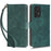 For Samsung Galaxy A73 5G RFID Blocking Leather Anti-drop Phone Case Flip Stand Wallet Cover with Hand Strap - Green - 1