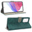For Samsung Galaxy A73 5G RFID Blocking Leather Anti-drop Phone Case Flip Stand Wallet Cover with Hand Strap - Green - 3