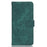 For Samsung Galaxy A73 5G RFID Blocking Leather Anti-drop Phone Case Flip Stand Wallet Cover with Hand Strap - Green - 5