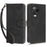 For Infinix Note 12 Pro 4G X676B / Note 12 (2023) 4G X676C Case RFID Blocking Leather Wallet Stand Cover with Strap - Black - 1