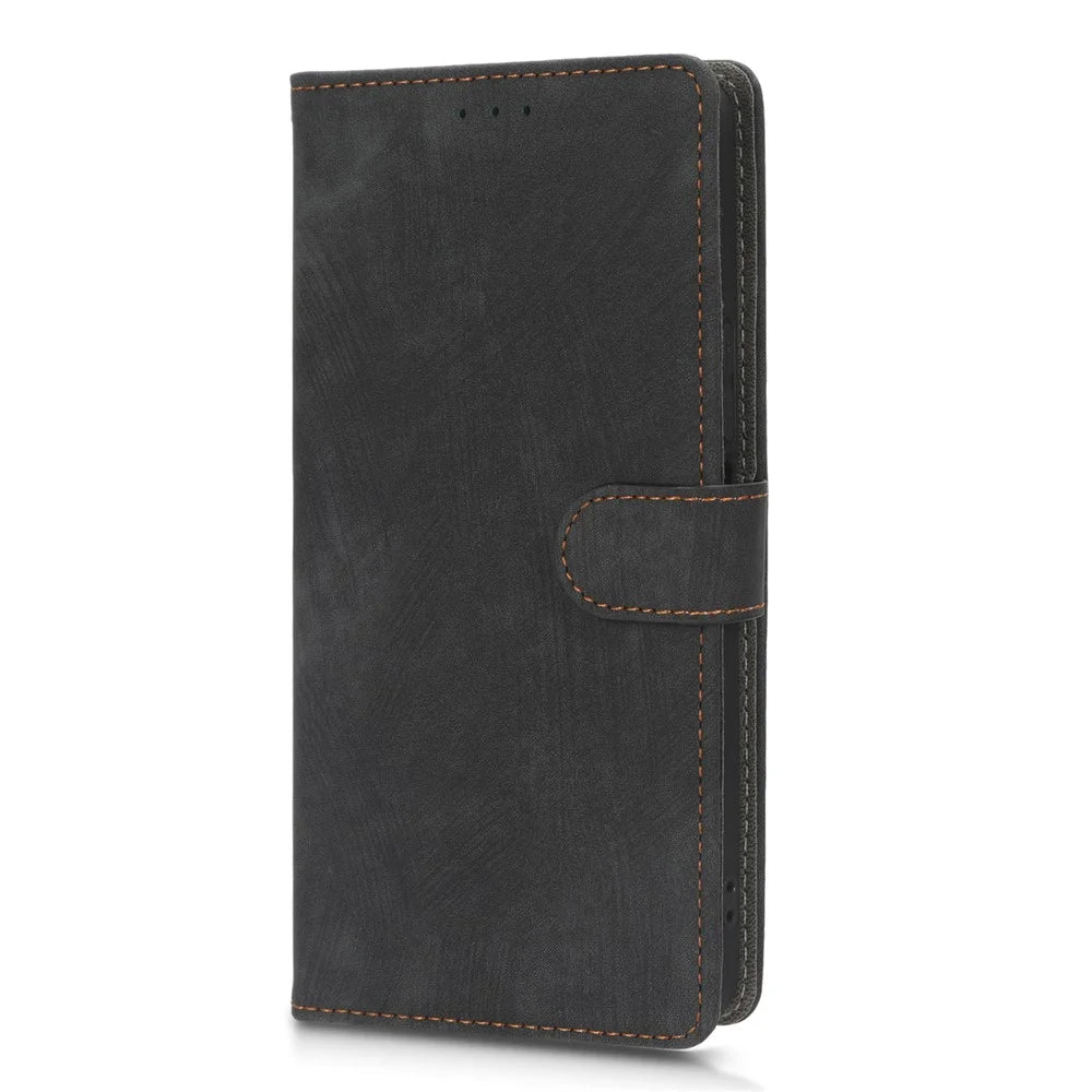 For Infinix Note 12 VIP 4G X672 PU Leather Shockproof Phone Case Stand RFID Blocking Flip Wallet Cover with Strap - Black - 7