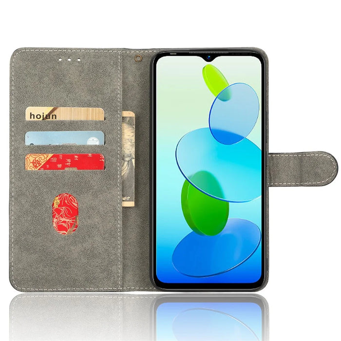 Drop-Proof Phone Case for Infinix Smart 6 HD 4G X6512 , PU Leather Stand RFID Blocking Wallet Cover with Strap - Black - 2