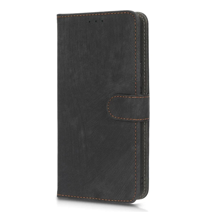 Drop-Proof Phone Case for Infinix Smart 6 HD 4G X6512 , PU Leather Stand RFID Blocking Wallet Cover with Strap - Black - 7