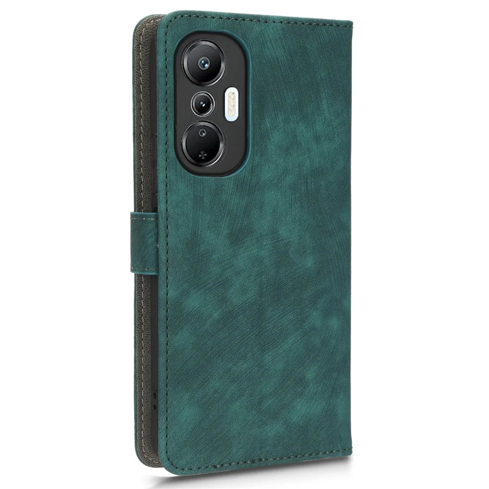 For Infinix Hot 20S 4G X6827 RFID Blocking Leather Stand Phone Case Hand Strap Anti-Drop Wallet Cover - Green - 6