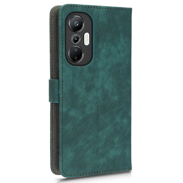 For Infinix Hot 20S 4G X6827 RFID Blocking Leather Stand Phone Case Hand Strap Anti-Drop Wallet Cover - Green - 6