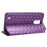 For ZTE Blade A32 Phone Leather Case Imprinted Rhombus Pattern Wallet Stand Protective Phone Cover - Purple - 3