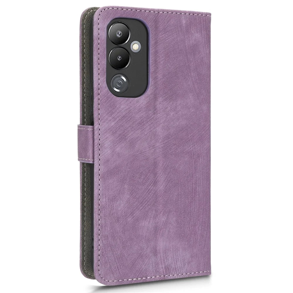 For TECNO Pova 4 LG7n RFID Blocking Phone Stand Case PU Leather Wallet Phone Cover with Strap - Purple - 6