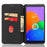 PU Leather Phone Stand Case for TCL 403 , Imprinted Rhombus Pattern Wallet Cell Phone Cover - Brown - 2
