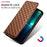 PU Leather Phone Stand Case for TCL 403 , Imprinted Rhombus Pattern Wallet Cell Phone Cover - Brown - 4