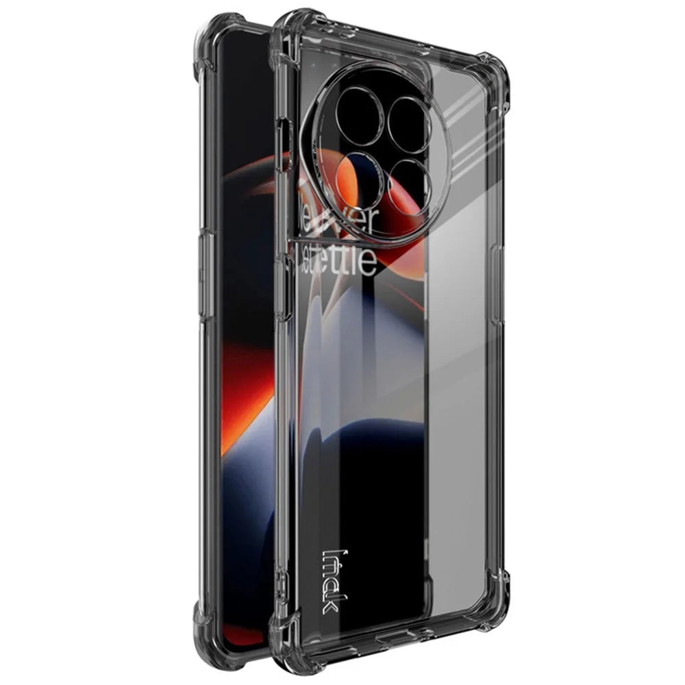 IMAK For OnePlus Ace 2 5G / 11R 5G Phone TPU Case Four Corner Airbag Smartphone Protective Cover - Transparent Black - 1