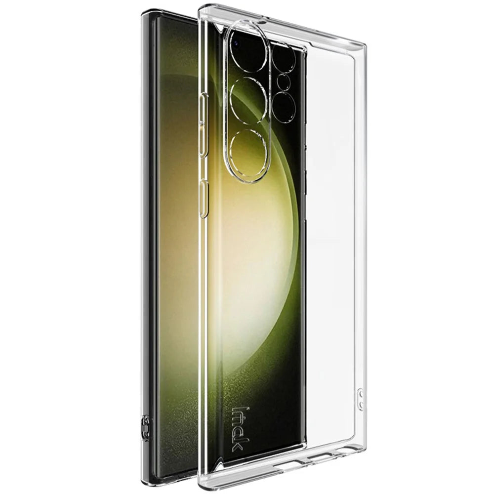 IMAK UX-5 Series for Samsung Galaxy S23 Ultra Phone Case Anti-drop Transparent TPU Cover - Transparent - 1