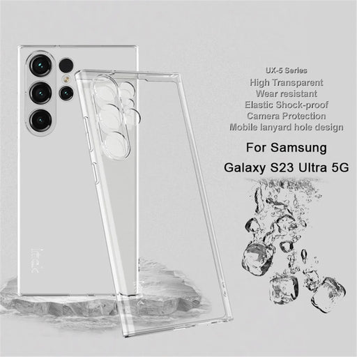 IMAK UX-5 Series for Samsung Galaxy S23 Ultra Phone Case Anti-drop Transparent TPU Cover - Transparent - 2