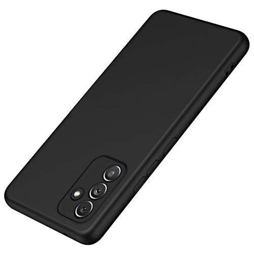 For Samsung Galaxy A34 5G Back Cover with Fiber Lining 2.2mm Thickness Rubberized TPU Phone Case - Black - 1