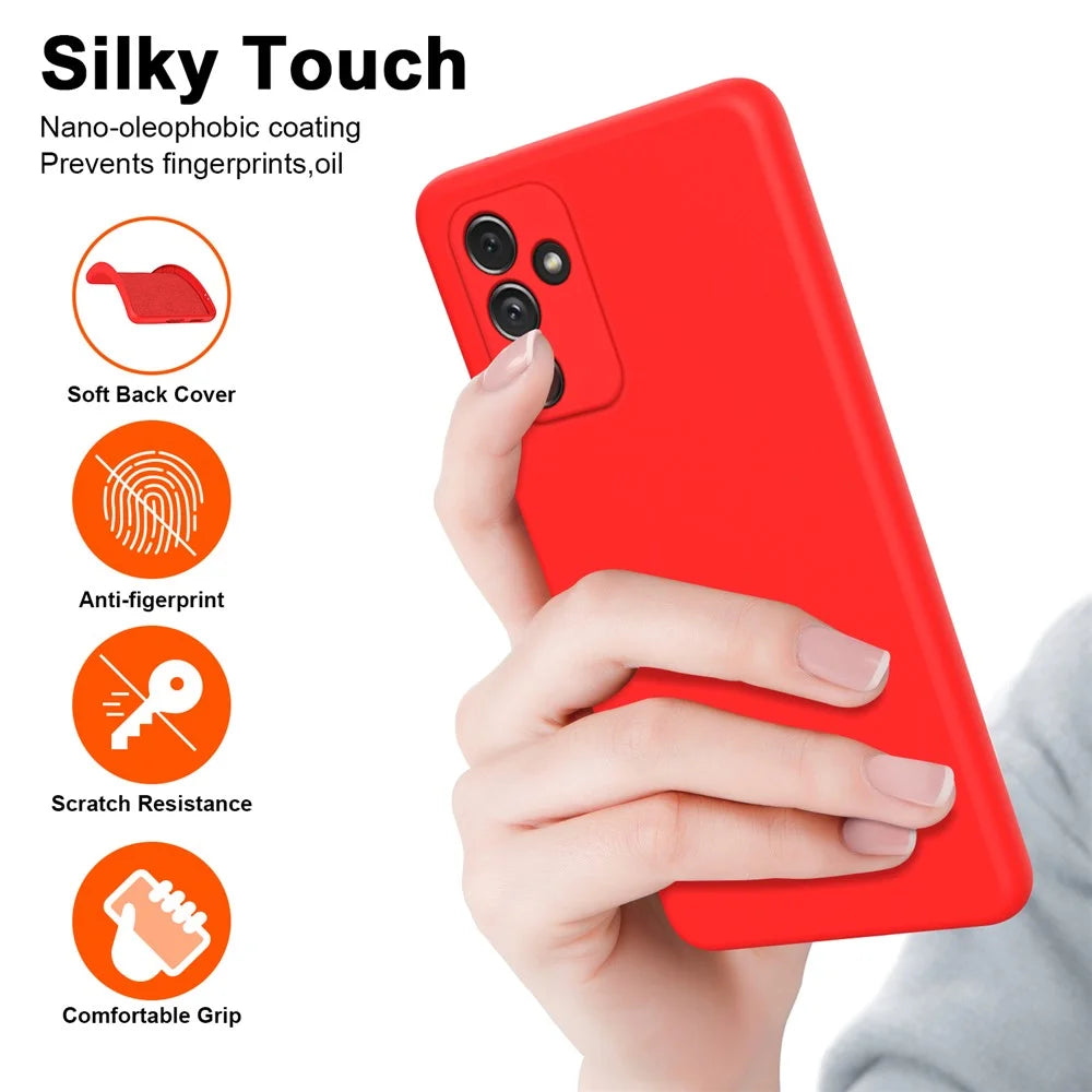 For Samsung Galaxy A34 5G Back Cover with Fiber Lining 2.2mm Thickness Rubberized TPU Phone Case - Black - 5