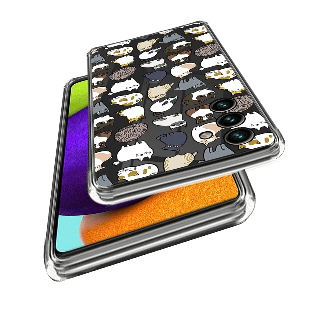 Soft TPU Case for Samsung Galaxy A54 5G Pattern Printing IMD Slim Case Anti-Drop Phone Cover - Cats - 2