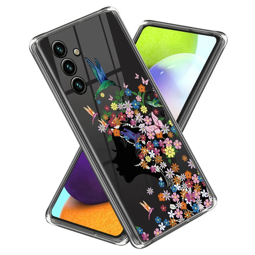 Slim Case for Samsung Galaxy A34 5G Pattern Printing IMD Phone Case Anti-Scratch Soft TPU Cover - Flower Fairy - 1