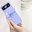 For Samsung Galaxy Z Flip4 5G PU Leather + PC Phone Case Finger Strap Holder Kickstand Cover - Purple - 4