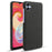 For Samsung Galaxy A04e 4G / F04 4G / M04 4G Phone Case Solid Color Hard PC+Cloth Phone Cover - Black - 1