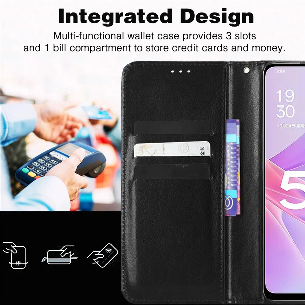 For Umidigi A13 Pro PU Leather Flip Cover Crazy Horse Texture Wallet Stand Phone Case - Red - 5