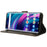 For BLU Bold N2 PU Leather Wallet Shockproof Cover Diamond Texture Phone Stand Case - Brown - 3