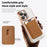 TPU + PC Slim Case for iPhone 14 Pro Max Magnetic Cover CD Texture Phone Case with Card Bag - Purple - 3
