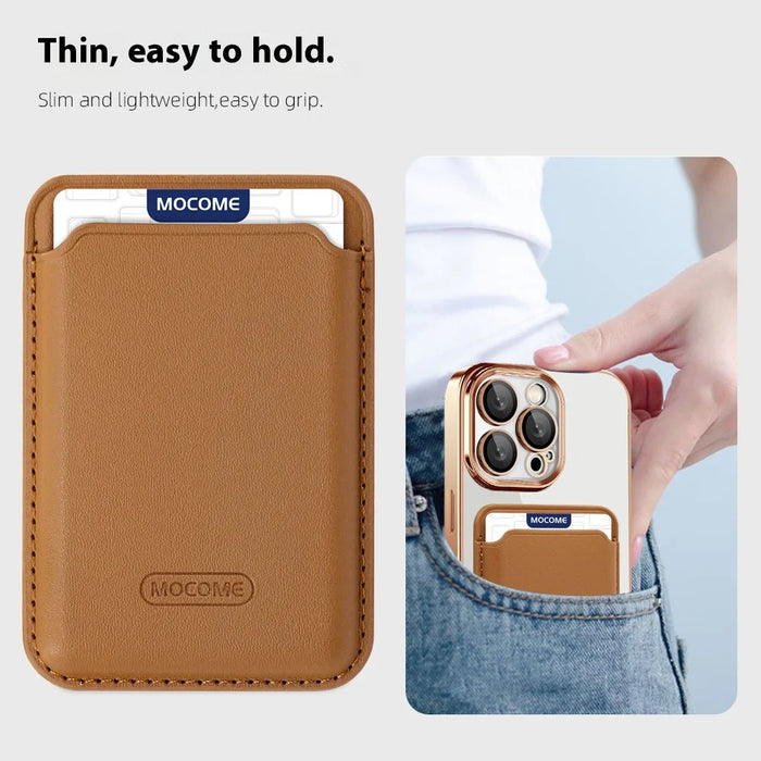 TPU + PC Slim Case for iPhone 14 Pro Max Magnetic Cover CD Texture Phone Case with Card Bag - Purple - 4