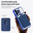 CD Texture Phone Cover for iPhone 13 Pro 6.1 inch TPU + PC Case Compatible with MagSafe with Card Bag - Sapphire - 3