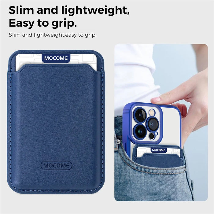 CD Texture Phone Cover for iPhone 13 Pro 6.1 inch TPU + PC Case Compatible with MagSafe with Card Bag - Sapphire - 6