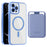 Magnetic Case for iPhone 12 Pro Max 6.7 inch Shockproof Phone Cover TPU + PC Case with Card Bag - Blue - 1
