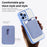 Magnetic Case for iPhone 12 Pro Max 6.7 inch Shockproof Phone Cover TPU + PC Case with Card Bag - Blue - 3