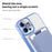 Magnetic Case for iPhone 12 Pro Max 6.7 inch Shockproof Phone Cover TPU + PC Case with Card Bag - Blue - 5