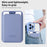 Magnetic Case for iPhone 12 Pro Max 6.7 inch Shockproof Phone Cover TPU + PC Case with Card Bag - Blue - 6