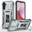 Armor Series Anti-scratch Phone Case for Samsung Galaxy A34 5G Kickstand Phone Cover with Slide Camera Protector - Grey - 1