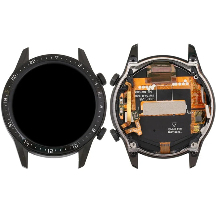 For Huawei Watch GT 2 46mm OEM Grade S AMOLED Screen and Digitizer Assembly + Frame Part (without Logo) - Black - 1
