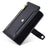 For OnePlus Ace 2 5G / 11R 5G Wallet Phone Case PU Leather Card Slots Zipper Pocket Stand Cover with Straps - Black - 5
