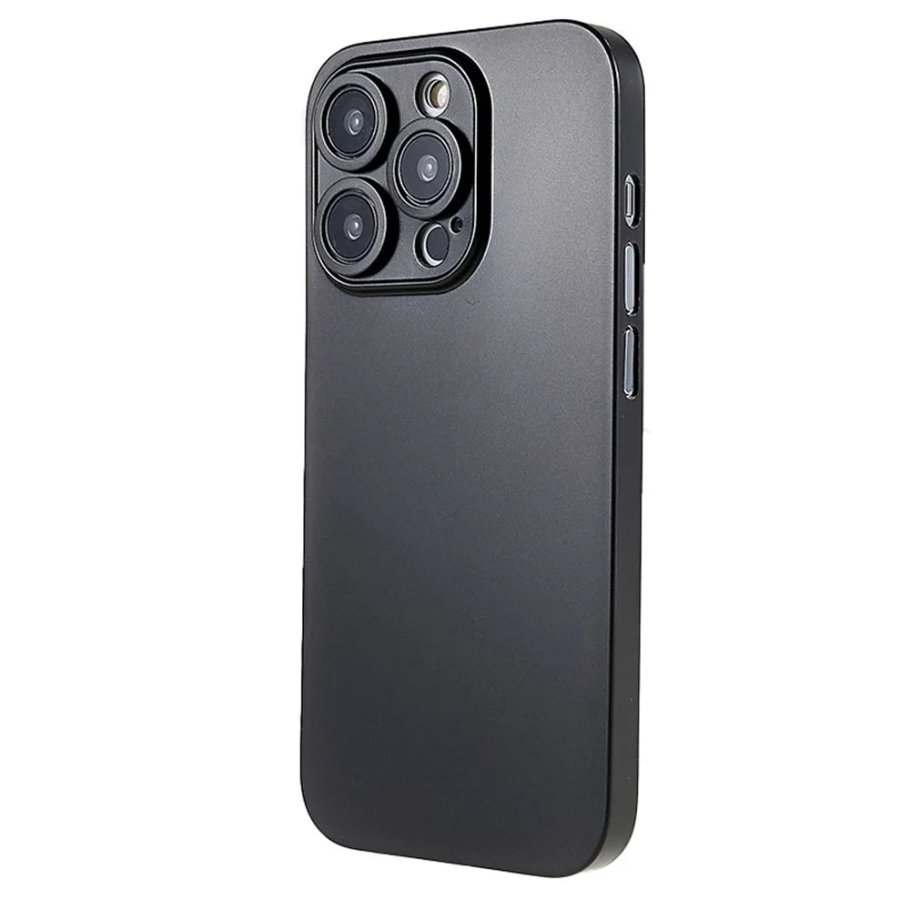 Thin PC Matte Phone Case for iPhone 14 Pro , Fine Hole Eye Protection Phone Cover - Black - 3