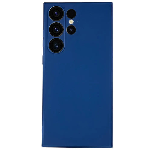 For Samsung Galaxy S23 Ultra Straight Edge Phone Case Precise Cutout Soft TPU Cover - Sapphire - 1