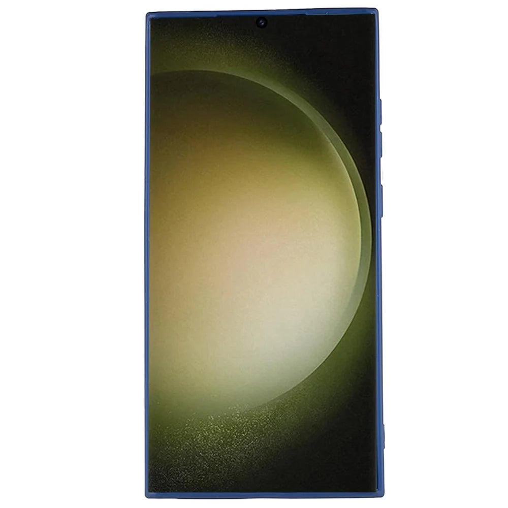 For Samsung Galaxy S23 Ultra Straight Edge Phone Case Precise Cutout Soft TPU Cover - Sapphire - 2