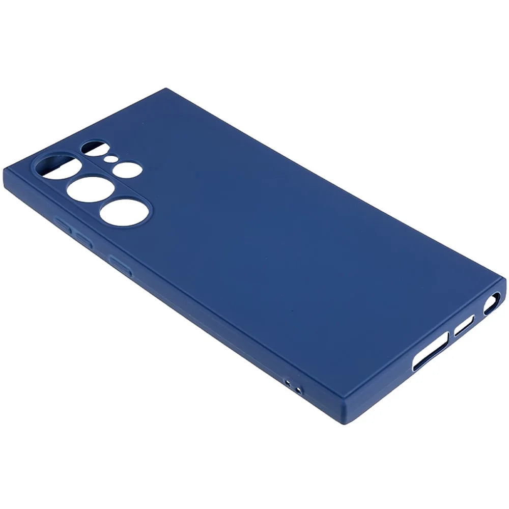 For Samsung Galaxy S23 Ultra Straight Edge Phone Case Precise Cutout Soft TPU Cover - Sapphire - 4