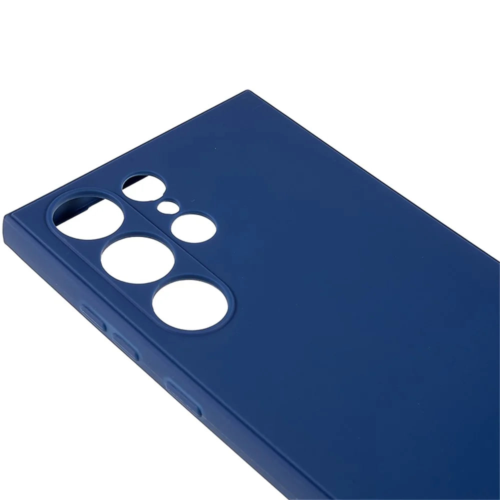 For Samsung Galaxy S23 Ultra Straight Edge Phone Case Precise Cutout Soft TPU Cover - Sapphire - 5