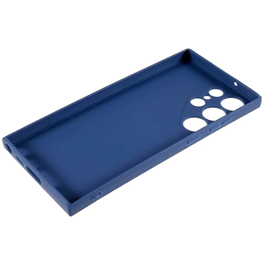 For Samsung Galaxy S23 Ultra Straight Edge Phone Case Precise Cutout Soft TPU Cover - Sapphire - 6