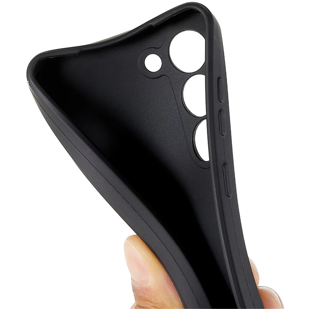 For Samsung Galaxy S23 Straight Edge TPU Case Precise Cutout Anti-Fall Phone Cover - Black - 4