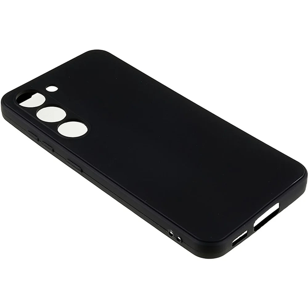 For Samsung Galaxy S23 Straight Edge TPU Case Precise Cutout Anti-Fall Phone Cover - Black - 6