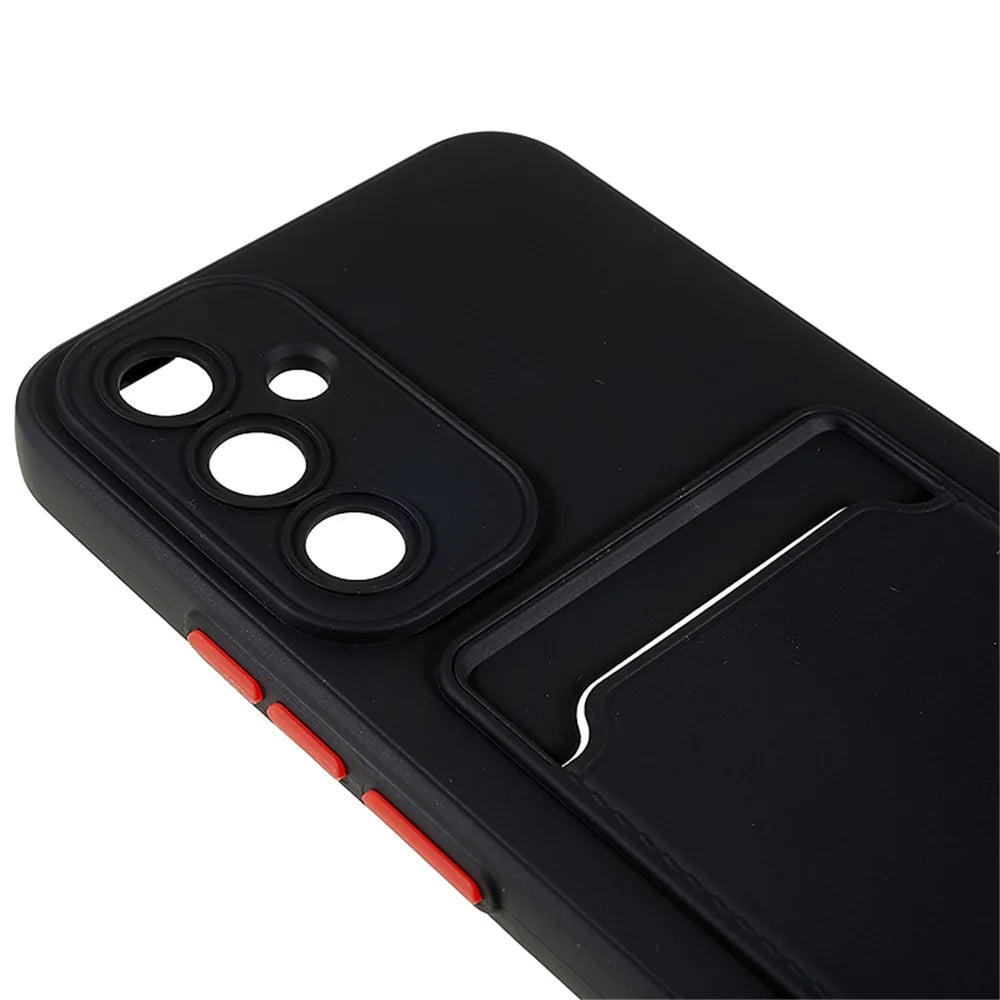 Soft TPU Case for Samsung Galaxy A54 5G Case Protective Phone Cover with Card Slot - Black - 6