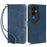 For TECNO Pova 4 Pro 4G LG8n Wallet Phone Case RFID Blocking Leather Stand Phone Cover with Strap - Blue - 1