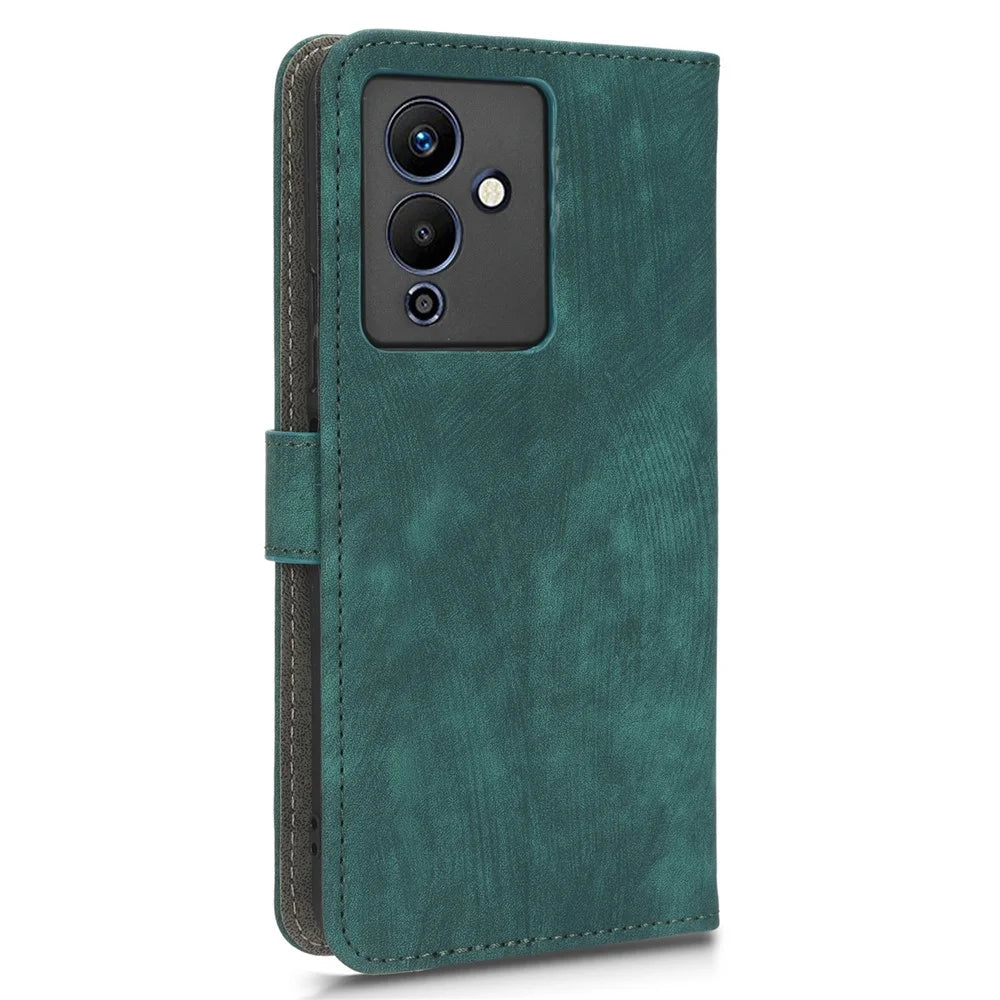 For Infinix Note 12 5G / Note 12 Pro 5G X671 Phone Case PU Leather RFID Blocking Wallet Stand Cover with Strap - Green - 6