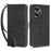 For Infinix Zero 20 4G X6821 Phone Stand Case RFID Blocking PU Leather Wallet Cover with Strap - Black - 1